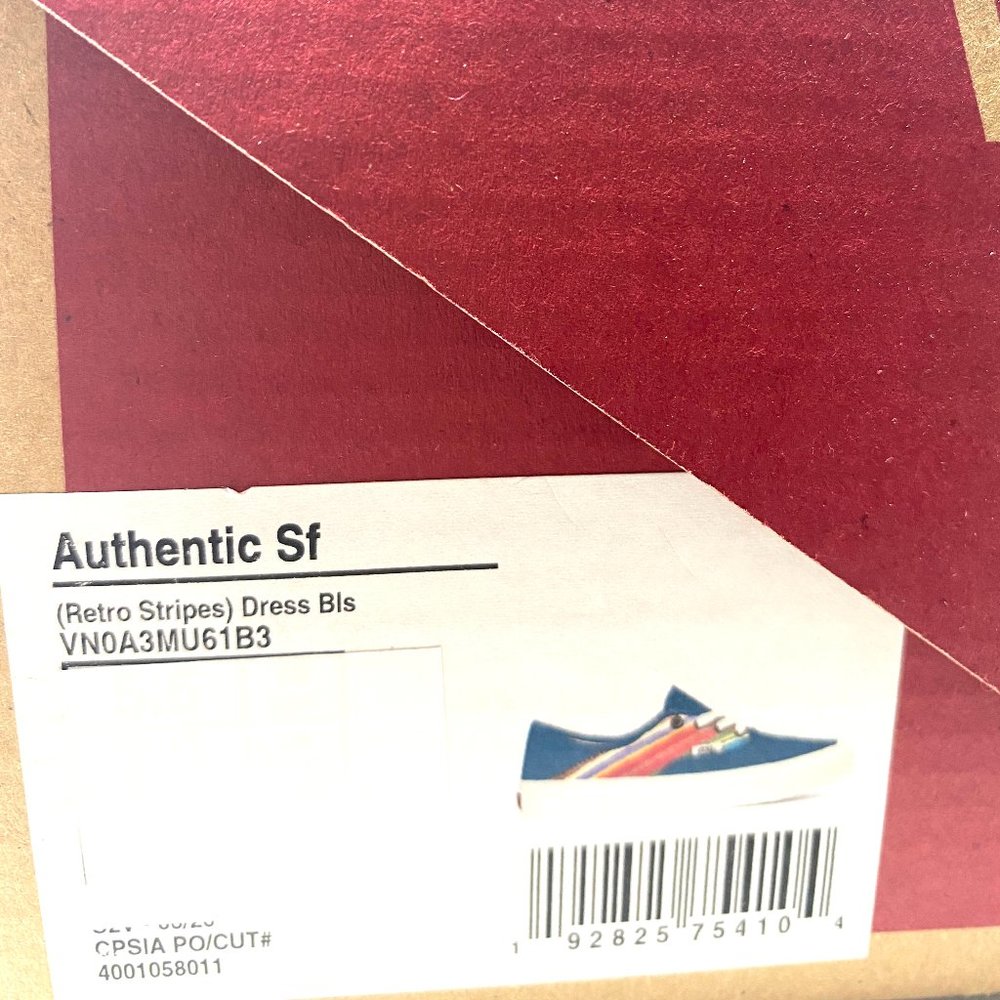 VANS Authentic Sf Retro Stripes Dress Blue Women's Size 7 VN0A3MU61B - Picture 10 of 11